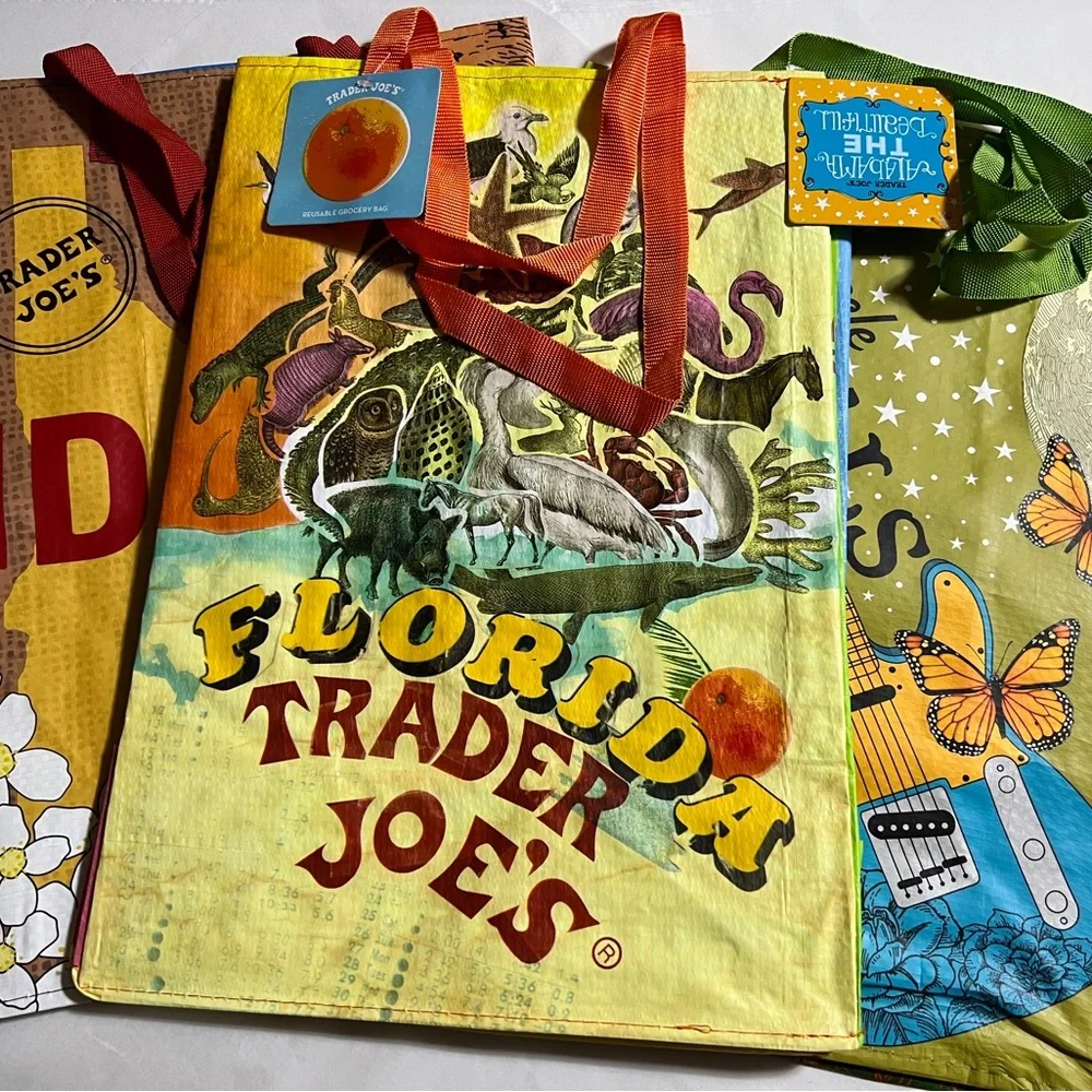 9 NWT Random Trader Joe's Regional Shopping Gift bags/Totes “Reduced to Sale” - Picture 3 of 16
